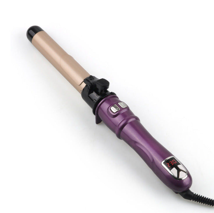 Purple and gold Beachwave Hair Curler on a white background