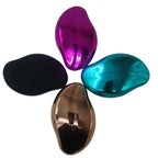 Four metallic Crystal Hair Eraser in black, pink, blue, and rose gold on a white background.