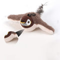 Cat plush toy bird on a white background.